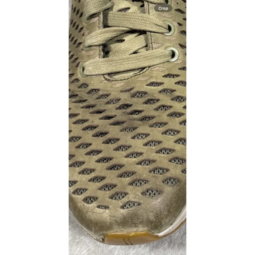 No Bull Perforated Olive Running Shoes Mens 7.5 Womens 9‎ CrossFit Walking Run